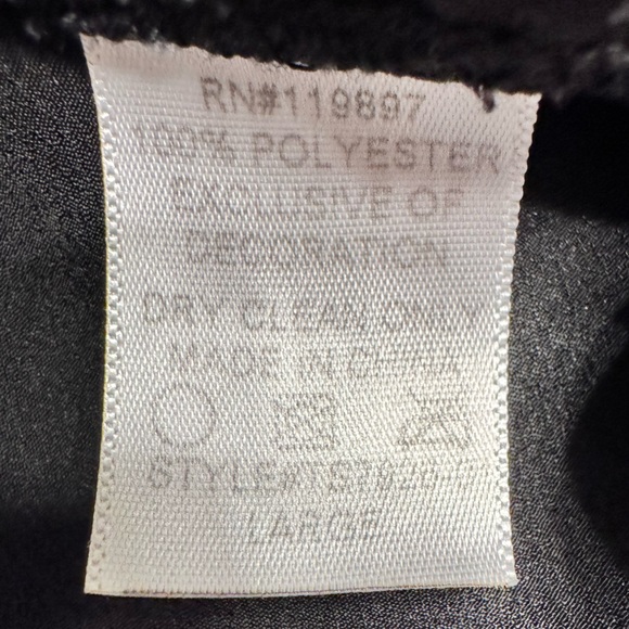 Creative Concepts Large Black Blouse w/ Gold Beaded Neckline and 3/4 Sleeves - Picture 5 of 5